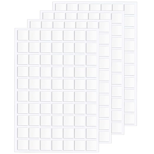 JANYUN 560 Pcs Sticky Dots Square Putty Clear Mounting Tape by JANYUN