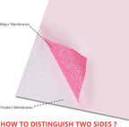 guangyintong Glow Glitter Pink Heat Transfer Vinyl HTV Rolls, HTV Vinyl - Image 2