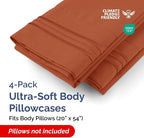 Body Pillowcases Set of 4-20x54 Long Body Pillow Case - Image 2