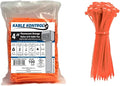 Kable Kontrol Fluorescent Orange Zip Ties 4 Inch 100 Pcs, 18 Lbs Tensile by KABLEKONTROL%C2%AE