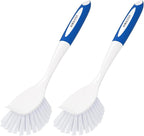 Amazer Dish Brush with Handle, 2 Pack Kitchen Scrub Brushes with Built-in by Amazer
