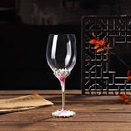 Simcat Handmade Painted Enamel Flower Glass Wine Glasses Transparent Refined - Image 3