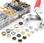 GTAAOY 100 Sets 9.5mm Metal Snaps Buttons - Image 6