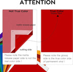 HTVRONT Glossy Red Permanent Vinyl 12 Pack 12"x12" Compatible - Image 2