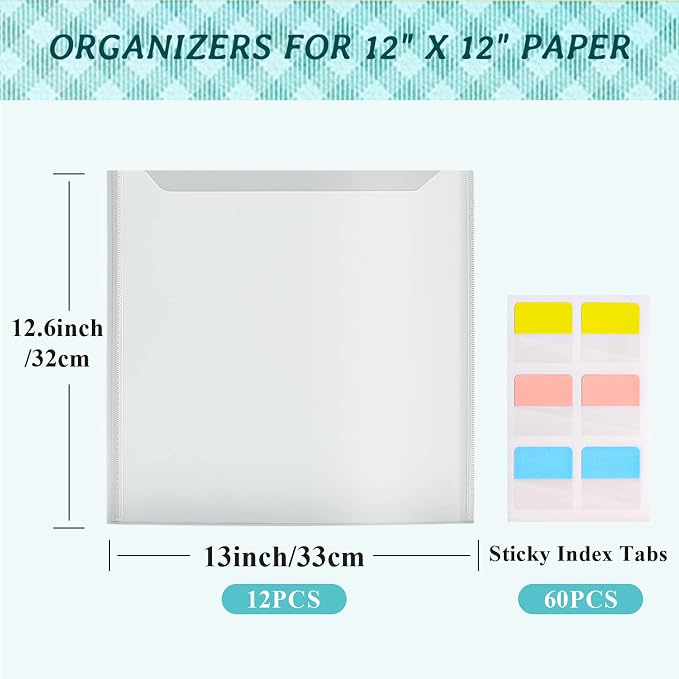 Caydo 12 Pcs Scrapbook Paper Storage - Image 2