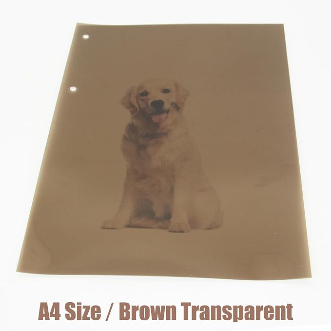 10-Pack A4 Colored PVC Flexible Plastic Sheets, 0.3mm Brown Transparent Film - Image 5