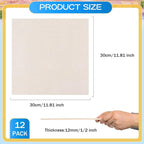 AWIZOM 4 Pack Basswood Sheets for Crafts 12x12x1/2 Inch-12mm Thick Unfinished - Image 2
