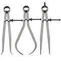 3 Piece Spring Caliper/Divider Set, 8 inches Inside Spring Outside Divider by DAJAVE