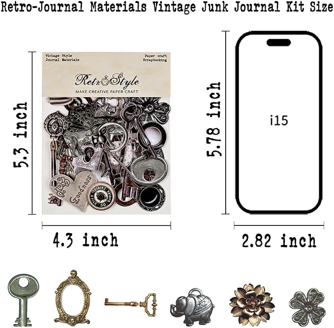 Diuhofart 2Pack Vintage Scrapbook Embellishments - Image 5