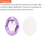 MECCANIXITY 10Pcs Acrylic Oval Gems 30x40 mm Flat Back Artificial Rhinestones - Image 4
