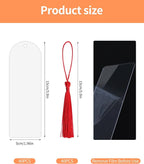 【40 Packs Bulk】 Clear Acrylic Bookmarks Blanks 6" x 2" - Image 2