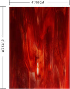 9 Pack Red Stained Glass Sheets, 4 x 6 Inch Mosaic Supplies Flame Collection - Image 4