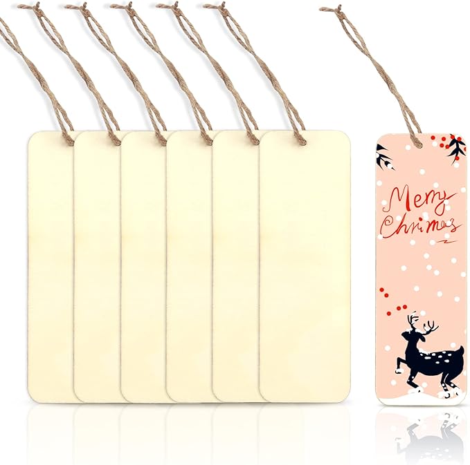 100 Sets 6 x 2 Inch Large Size Wooden Bookmarks - Image 4