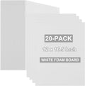 20 Pack White Foam Boards 12x16.5 inch, 3/16" Thick Foam Core Board by ALISWAT