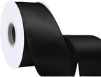 Black 2.5 Inch Continuous 25 Yards Satin Wired Ribbon Valentine's Day Ribbons by Simplegoal