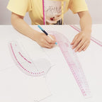 HLZC French Curve Ruler for Pattern Making, 15 Pieces Clear Sewing Ruler Set - Image 4