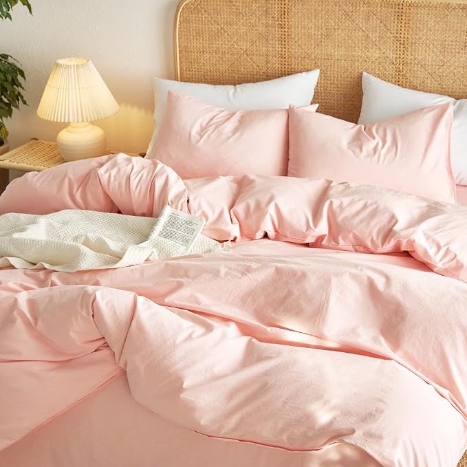Wake In Cloud - Cotton Duvet Cover Set, Queen Size, 100% Washed Cotton - Image 5