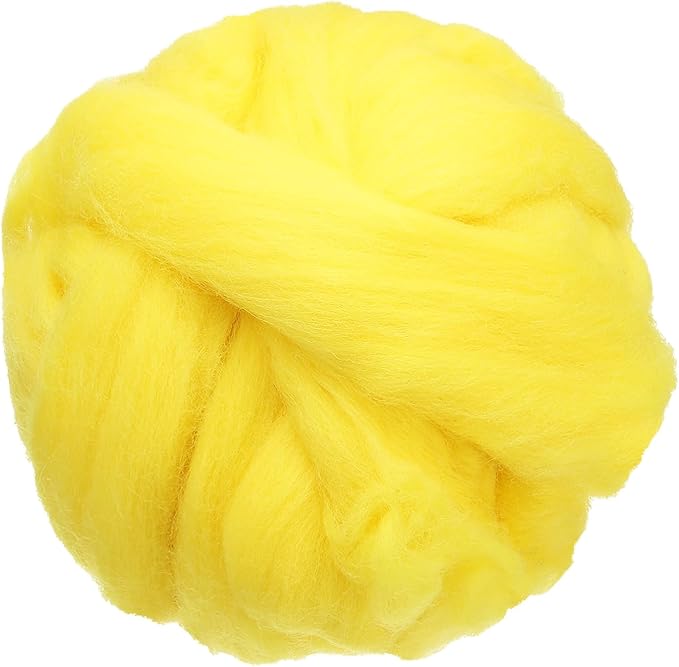 uxcell 3.53oz Wool Roving Yarn, Needle Felting Wool Fiber DIY Craft Needle Wet by uxcell