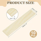 MECCANIXITY 10Pcs Wood Strips Slats, 1/8" x 7/8" x 4" Thin Wood Sticks Flat - Image 2