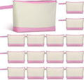 Silkfly 15 Pcs Cotton Canvas Makeup Bags Cosmetic Zipper Bags 10.2 x 5.5 x 2'' by Silkfly