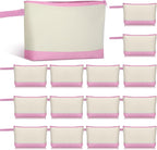 Silkfly 15 Pcs Cotton Canvas Makeup Bags Cosmetic Zipper Bags 10.2 x 5.5 x 2'' by Silkfly