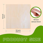 48 Pack Basswood Sheets 12"x12"x1/8", 3mm Basswood - Image 3