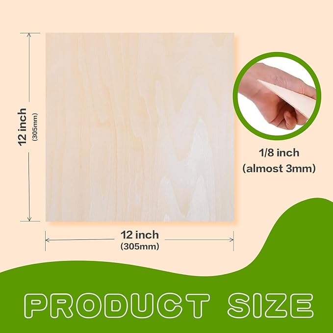 48 Pack Basswood Sheets 12"x12"x1/8", 3mm Basswood - Image 3