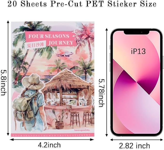 Summer Beach Pre-Cut Journal Sticker Book - Image 5