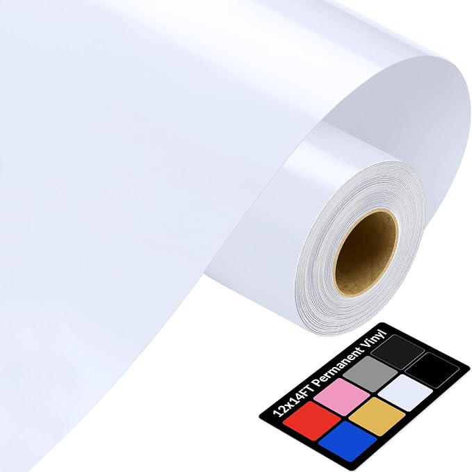 12" x 14FT White Vinyl by Sooez