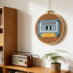 INFUNLY Cassette Tape Punch Needle Embroidery Kit 8.7" DIY Punch Embroidery Kit - Image 6