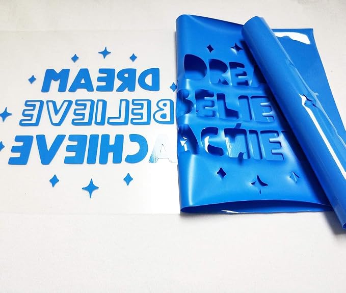 guangyintong Heat Transfer Vinyl Lake Blue HTV Rolls, Glossy Surface HTV Vinyl - Image 2