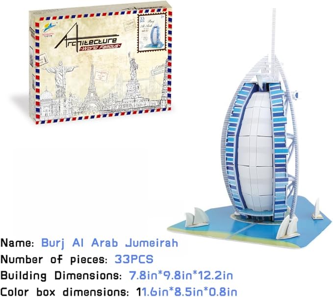 Architecture World Famous of 3D Puzzle.Build Your Own Collection of 17 Global - Image 5