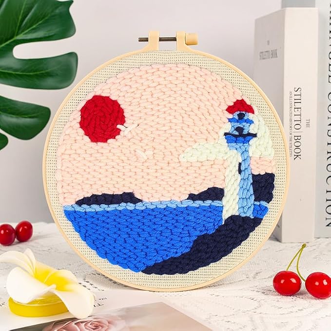 Lighthouse Punch Needle Kit for Beginners, Crochet Kit for Adult, Home Decor - Image 2