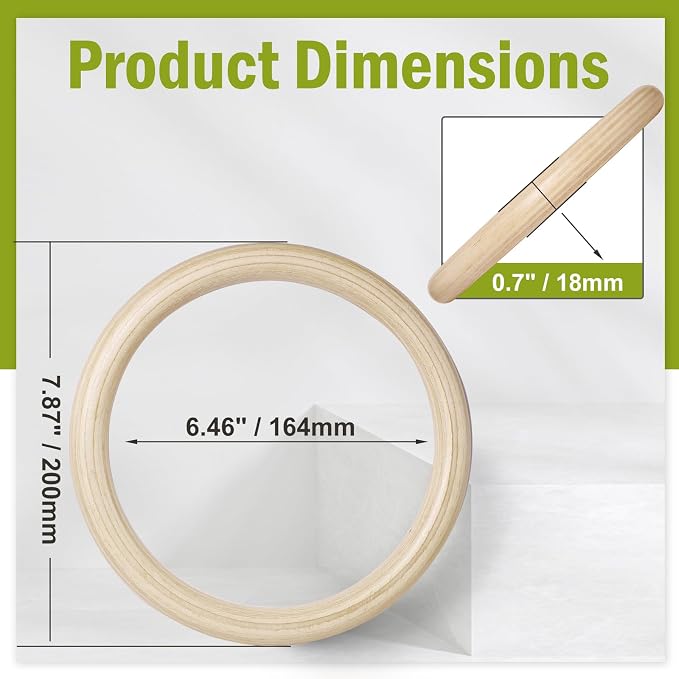 FoDau770 5pcs Natural Beech Wooden Rings, Unfinished Solid Wood Rings Heavy - Image 4