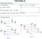 HENABLE Large Acrylic Display Risers, Perfume Stand Organizer, Tabletop Use - Image 6