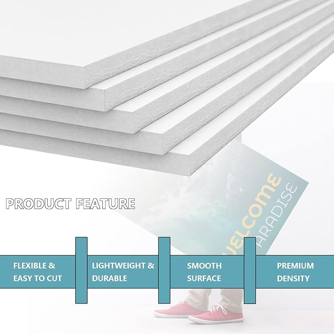 15 Pack White Foam Board for Projects, 12 x 16.5Inch Foam Core Baking Board Mat - Image 3