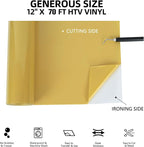 FUNKAKA Golden HTV Heat Transfer Vinyl Rolls, Adhesive HTV Vinyl - Image 2