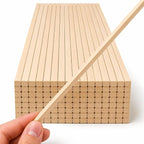 120PCS Square Basswood Dowel Rods 12 Inch – Unfinished Wood Dowels 1/4 Inch x by YARRDLLC
