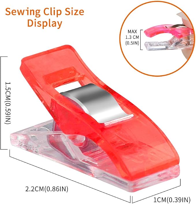Sewing Clips 100 PCS with Tin Box, Sewing Supplies and Quilting Supplies - Image 7