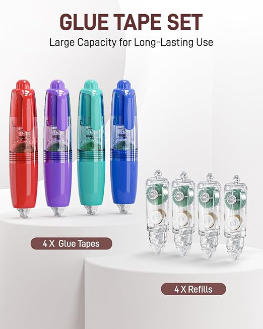 8 Pack Retractable Double-Sided Tape Roller - Image 6