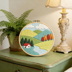 INFUNLY 2 Pcs Forest Valley Punch Needle Embroidery Kit 8.7" DIY Punch - Image 6