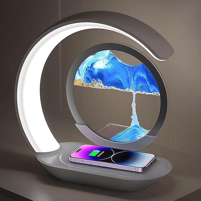 3-in-1 Moving Sand Art Desk Lamp by Qxlzxy