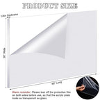 Roowest 2 Pcs 36 x 48 Inch, 1/4 Inch Thick Clear Acrylic Sheet Plastic Acrylic - Image 2