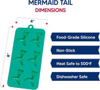 HIC Kitchen Silicone Mermaid Tails Ice Cube Tray, Each Tray Makes 6 Mermaid - Image 8