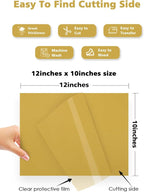 Heat Transfer Vinyl Bundle: 16 Pack 12" x 10" YUITCE Gold Heat Transfer Vinyl - Image 4