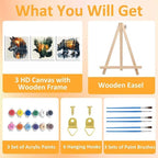 3 Pack Framed Paint by Numbers for Adult - Image 4