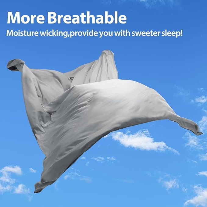 Bamboo Viscose Flat Sheets Only, 400 Thread Count Sateen Weave Queen Size Flat - Image 5