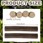 100PCS Craft Sticks, 4 Inch Long Natural Driftwood, 0.2-0.3 Inch in Diameter - Image 2