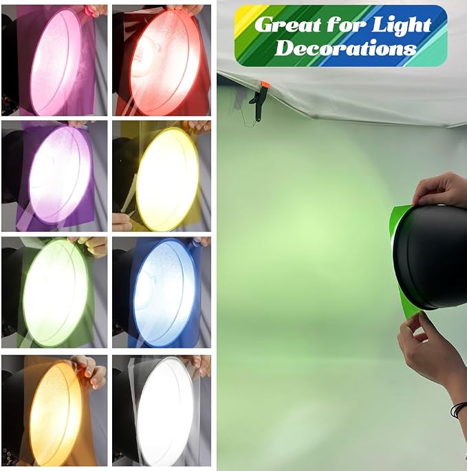 Cellophane Wrap, 8 Multi-Colors Colored Cellophane, 7.5x7.5 Inch Transparent - Image 5