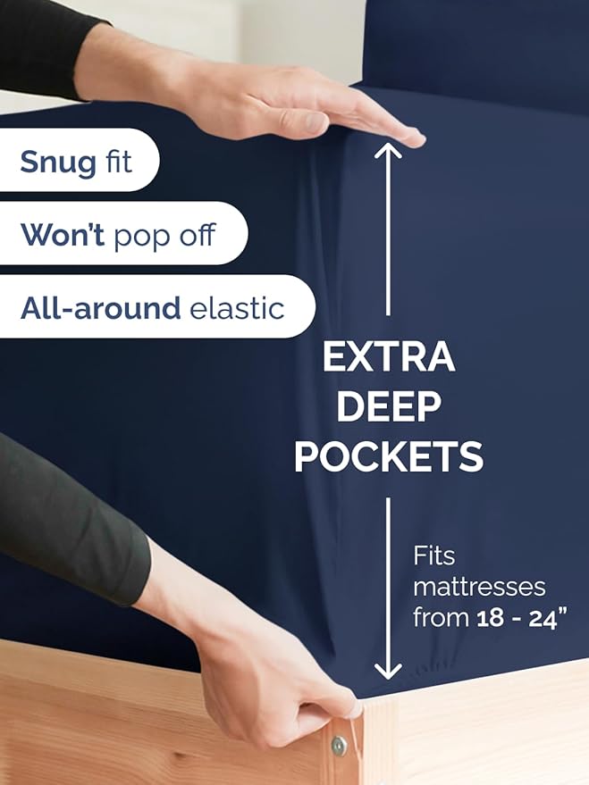 Extra Deep Twin Sheet Set - Image 3